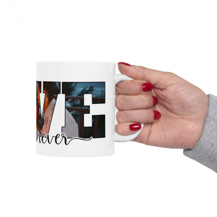 Cana Personalizata Cu Poza Love You Forever – Cadou Romantic Cupluri [6]