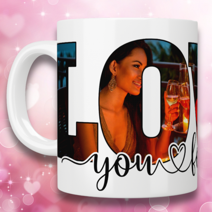 Cana Personalizata Cu Poza Love You Forever – Cadou Romantic Cupluri [1]