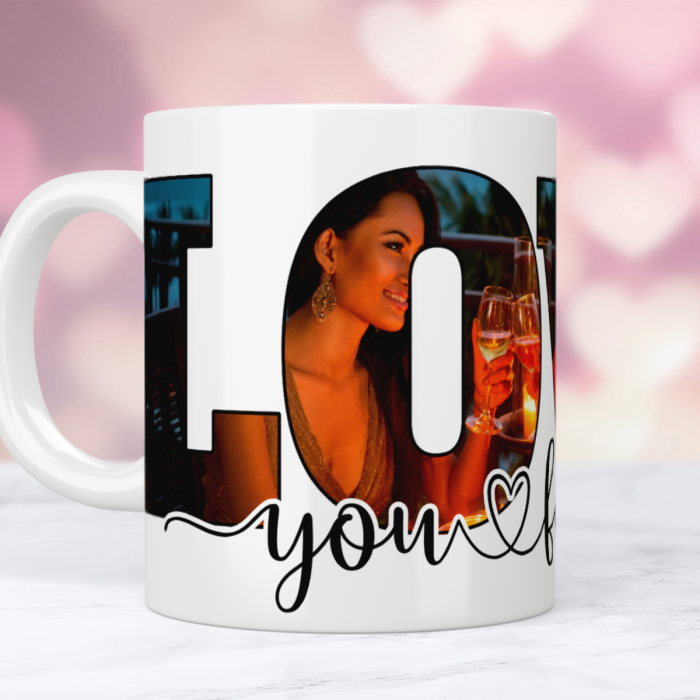 Cana Personalizata Cu Poza Love You Forever – Cadou Romantic Cupluri [5]