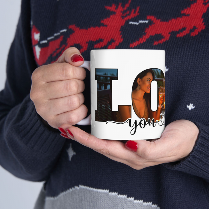 Cana Personalizata Cu Poza Love You Forever – Cadou Romantic Cupluri [4]