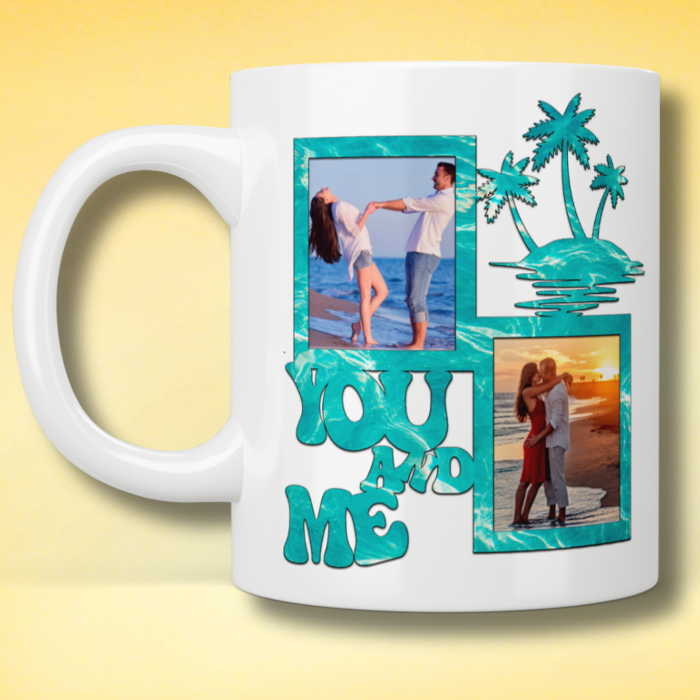 Cană Personalizată Romantică Cuplu – Model You and Me – Cadou Dragoste cu Poze [1]