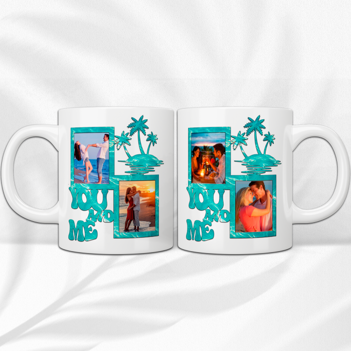 Cană Personalizată Romantică Cuplu – Model You and Me – Cadou Dragoste cu Poze [4]