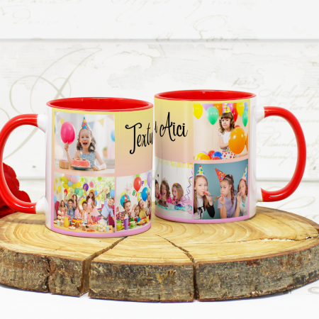 Cană cadou personalizată cu fotografii aniversare copii – ceramică albă 330ml HappyM [7]