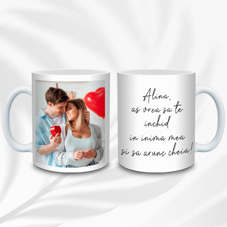 Cană Personalizată cu Poză și Mesaj de Dragoste – Cadou Romantic pentru Iubită | HappyMi [1]