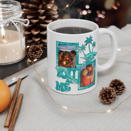 Cană Personalizată Romantică Cuplu – Model You and Me – Cadou Dragoste cu Poze [1]