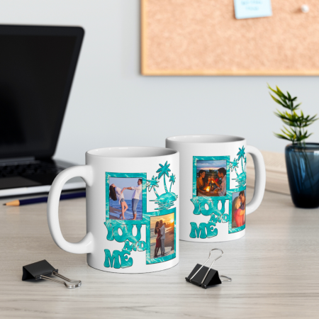 Cană Personalizată Romantică Cuplu – Model You and Me – Cadou Dragoste cu Poze [2]