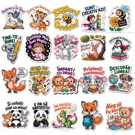 Set 50 Stickere Educative și Motivaționale pentru Copii – Waterproof 4-6 cm [3]