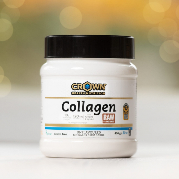 Collagen RAW Peptan® Unflavoured, Crown Sport Nutrition, 400 g (aprox. 30 porții) [2]