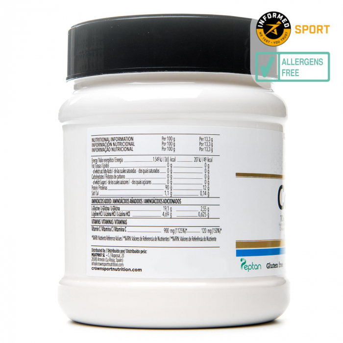 Collagen RAW Peptan® Unflavoured, Crown Sport Nutrition, 400 g (aprox. 30 porții) [3]