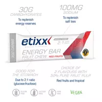 Energy Bar Fruit Chew Red fruits, Etixx, 12 x 38 g [3]