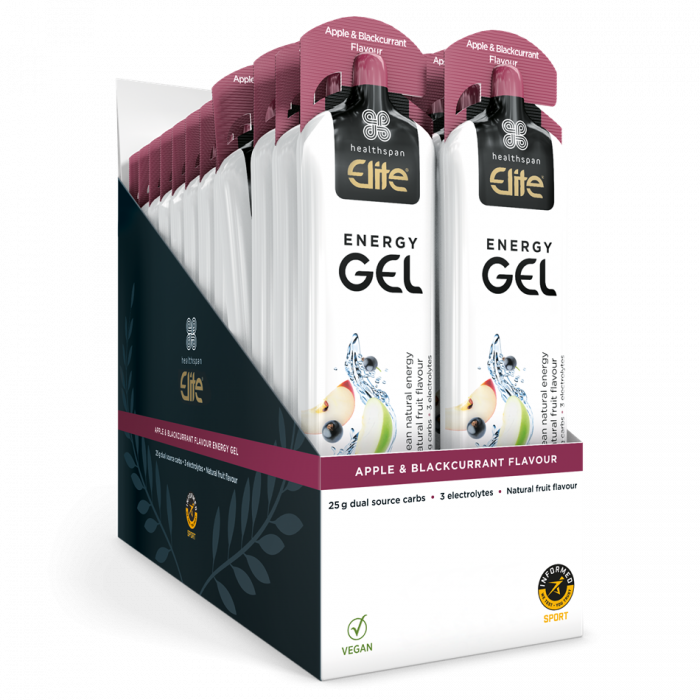 Energy Gel – Apple & Blackcurrant, Healthspan Elite, Cutie 24×60g [2]
