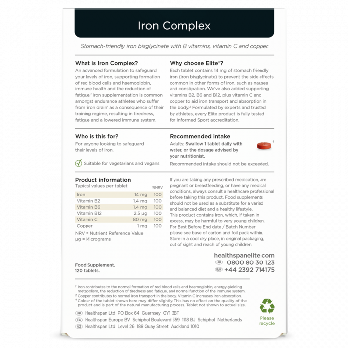 Iron Complex, Healthspan Elite, 120 tabs [2]