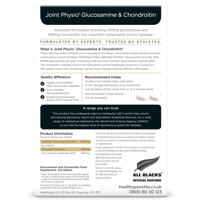 Joint Physio Glucosamine & Chondroitin, Healthspan Elite, 120 tabs [2]