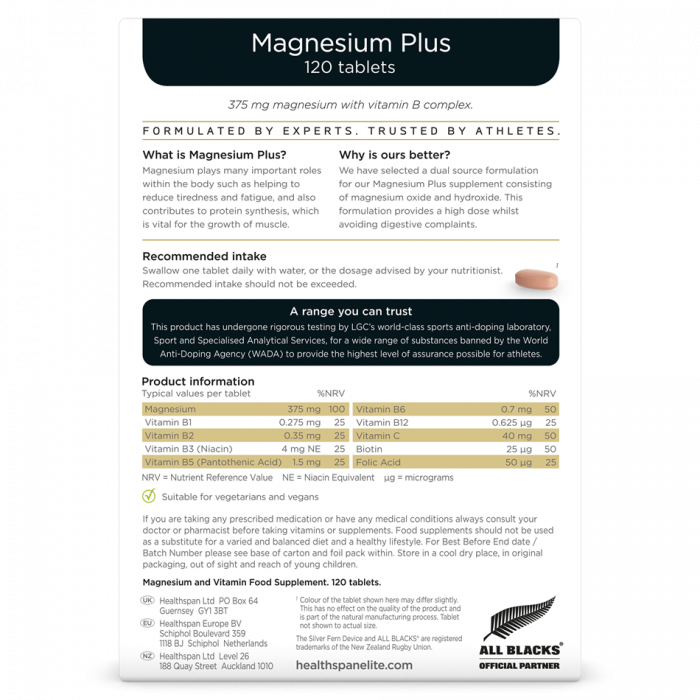 Magnesium Plus, Healthspan Elite, 120 tablets [2]