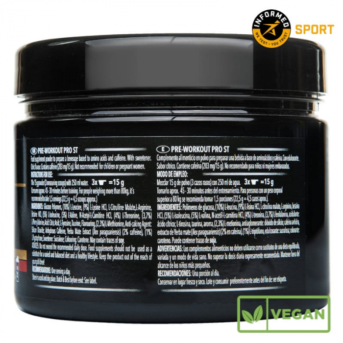 Preworkout PRO ST Citric, Crown Sport Nutrition, 300 g (20 porții) [2]