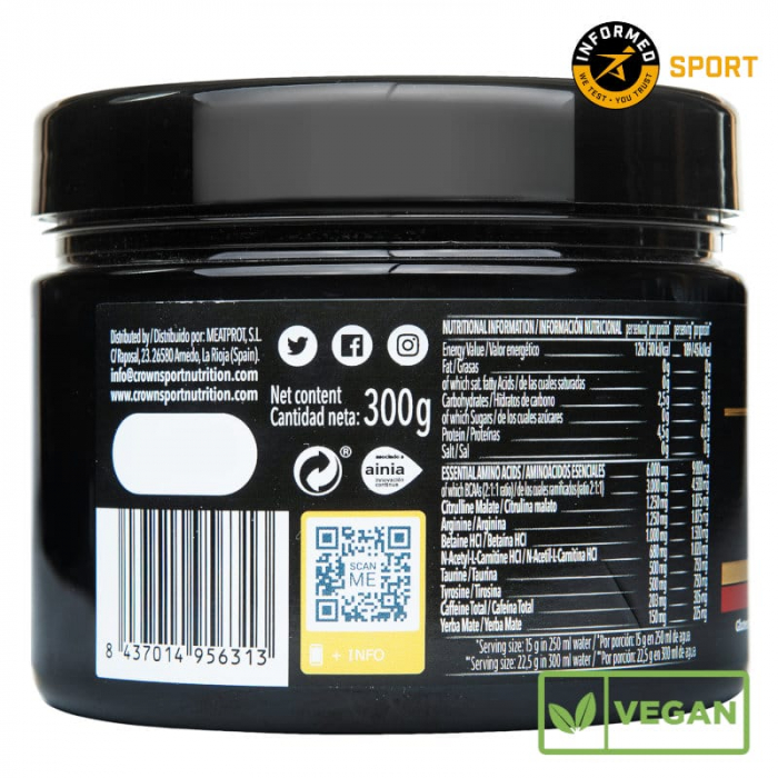 Preworkout PRO ST Citric, Crown Sport Nutrition, 300 g (20 porții) [3]