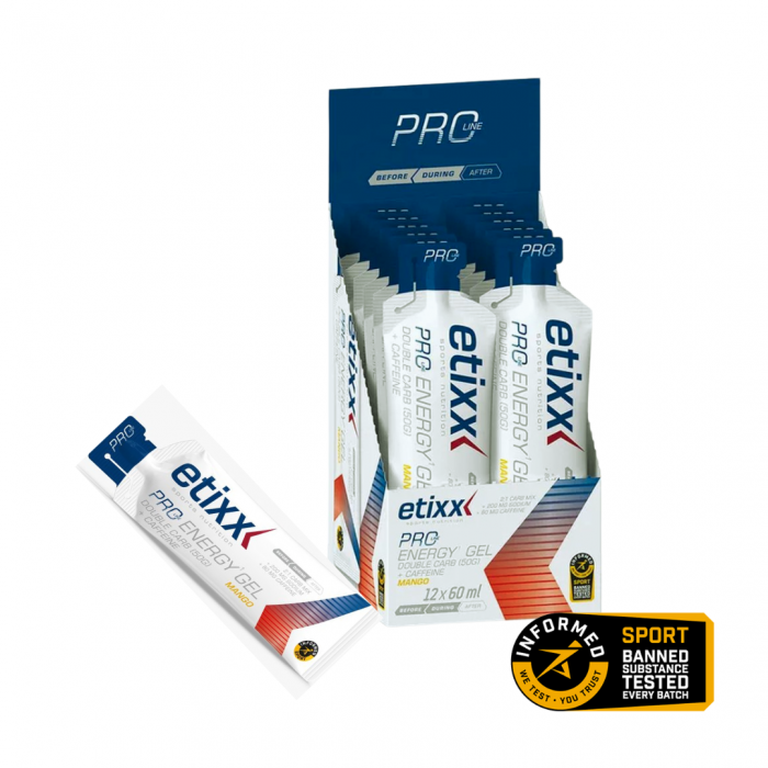 Pro line energy double carb Mango & Cofeina, Etixx, 12 x 60 ml [1]
