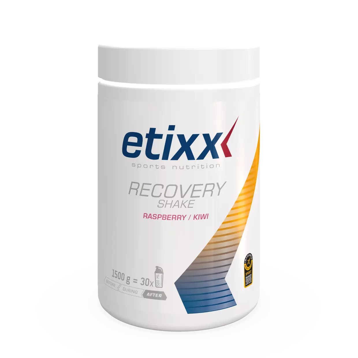 Recovery Shake Zmeura & Kiwi, Etixx, 1500 g [2]