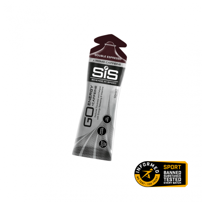 SiS GO + Caffeine Gel – Espresso Dublu, Science in Sport, 30 x 60 ml [1]