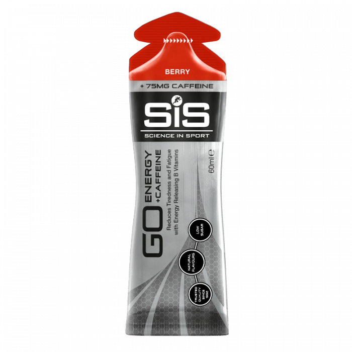SiS GO + Caffeine Gel – Fructe Roșii, Science in Sport, 30 x 60 ml [2]