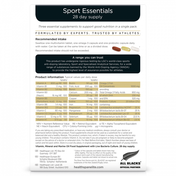 Sport Essentials 28‑Day Supply, Healthspan Elite, 28‑Day Supply [2]