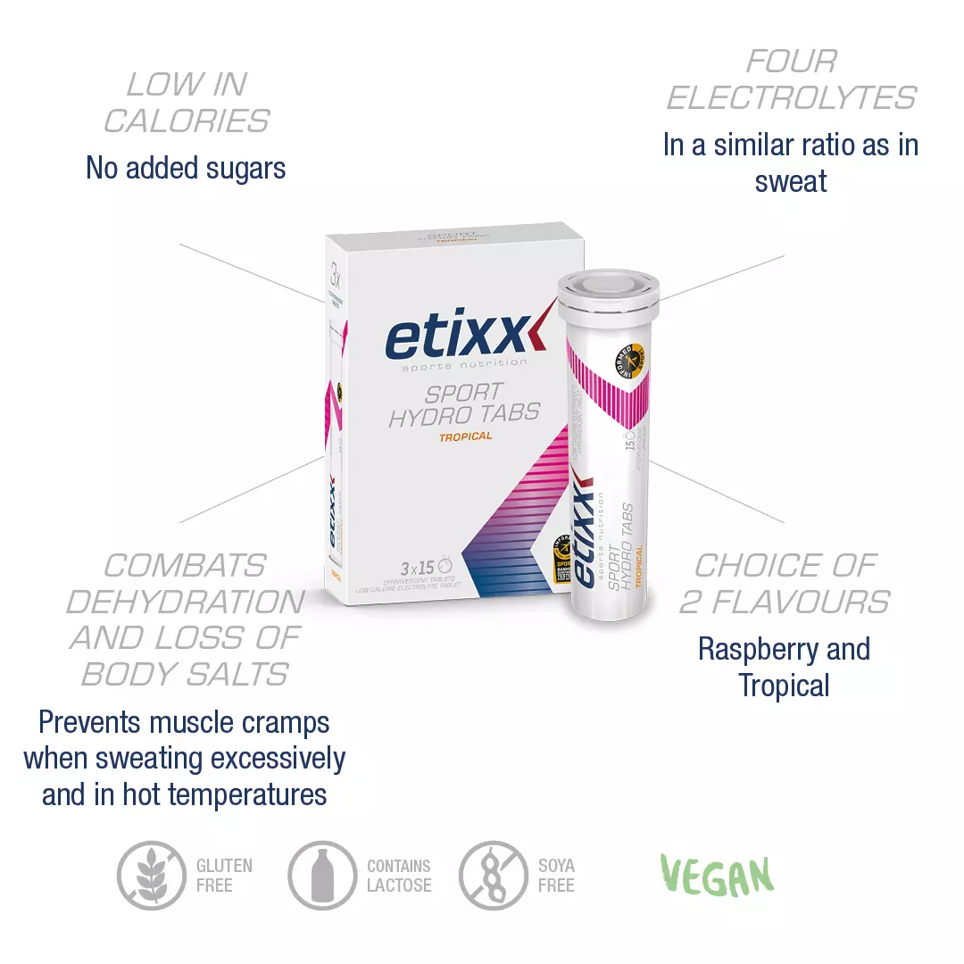 Sport Hydro Tabs Tropical, Etixx, 3 x flacon × 15 tablete [3]