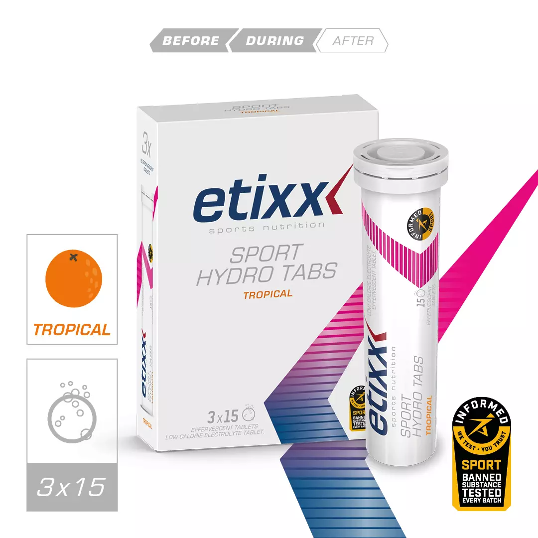 Sport Hydro Tabs Tropical, Etixx, 3 x flacon × 15 tablete [4]