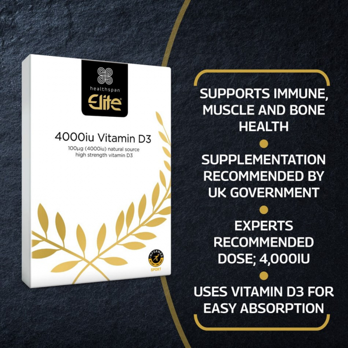 Vitamin D3 4000IU, Healthspan Elite, 120 caps [3]