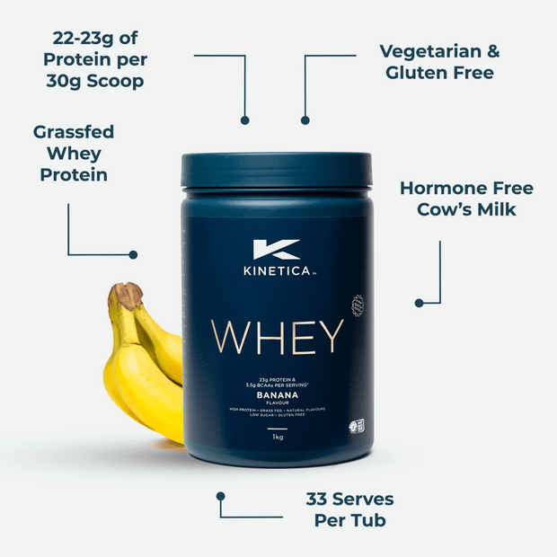 Whey Protein Banana, Kinetica, 1 kg [2]