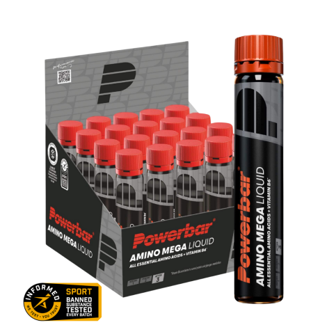 Aminoacizi esentiali (EAA) - Amino Mega Liquid, Powerbar, cut / 20 fl x 25 ml