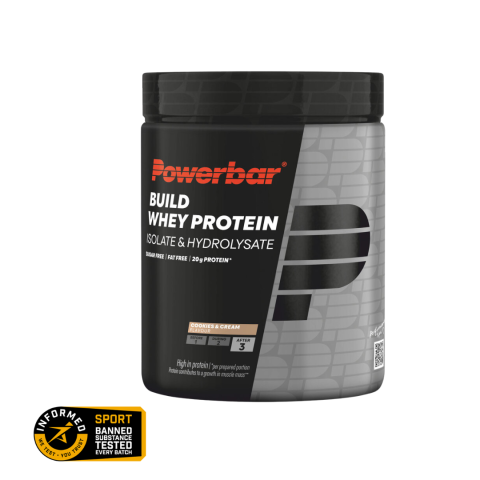 Whey Isolate - Build Whey Protein Isolate & Hydrolysate – Cookies & Cream, Powerbar, 550 g