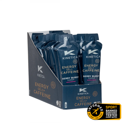 Energy (carbohidrati) - Caffeine Energy Gel – Berry Burst, Kinetica, 70 g