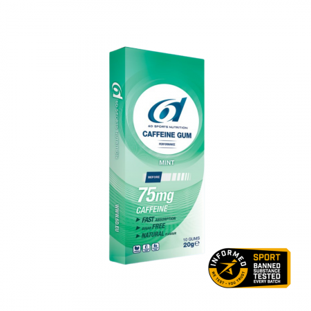Suplimente cu cofeină - Caffeine Gum, 6d Sports, cut x 60 gume