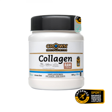 Joint Complex (glucozamina si condroitina) - Collagen RAW Peptan® Unflavoured, Crown Sport Nutrition, 400 g (aprox. 30 porții)