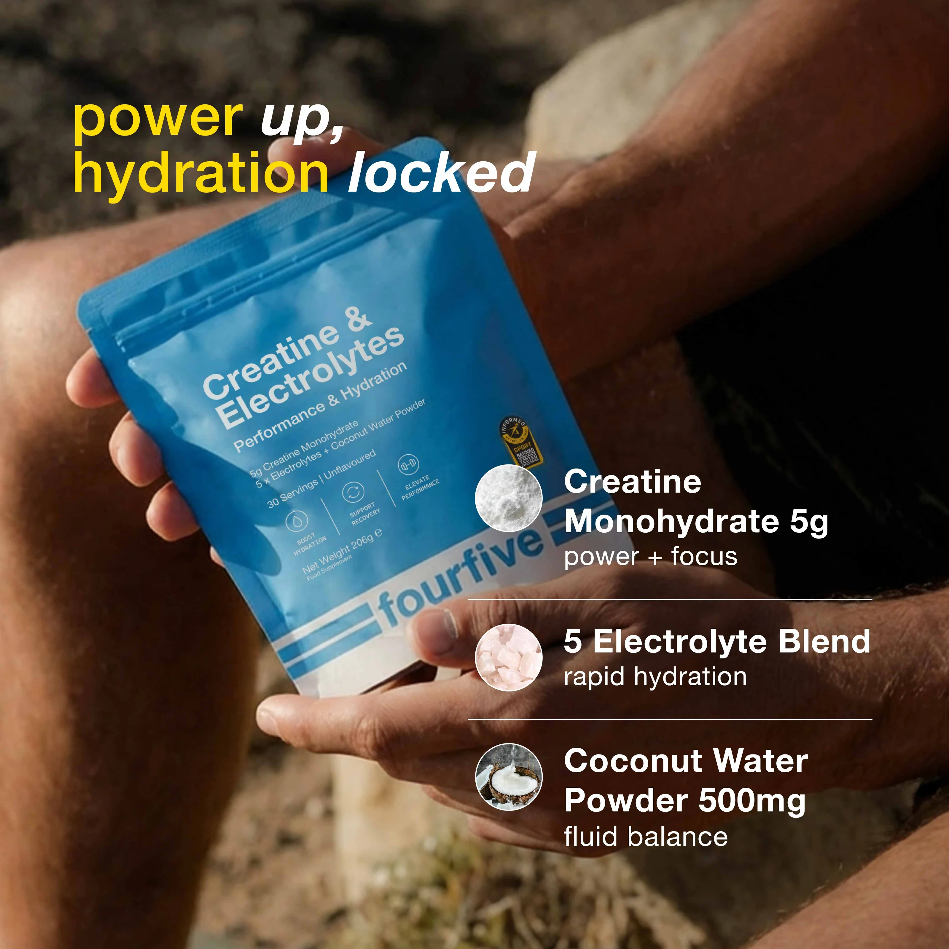 Creatine & Electrolytes, 206 g, fourfive [1]