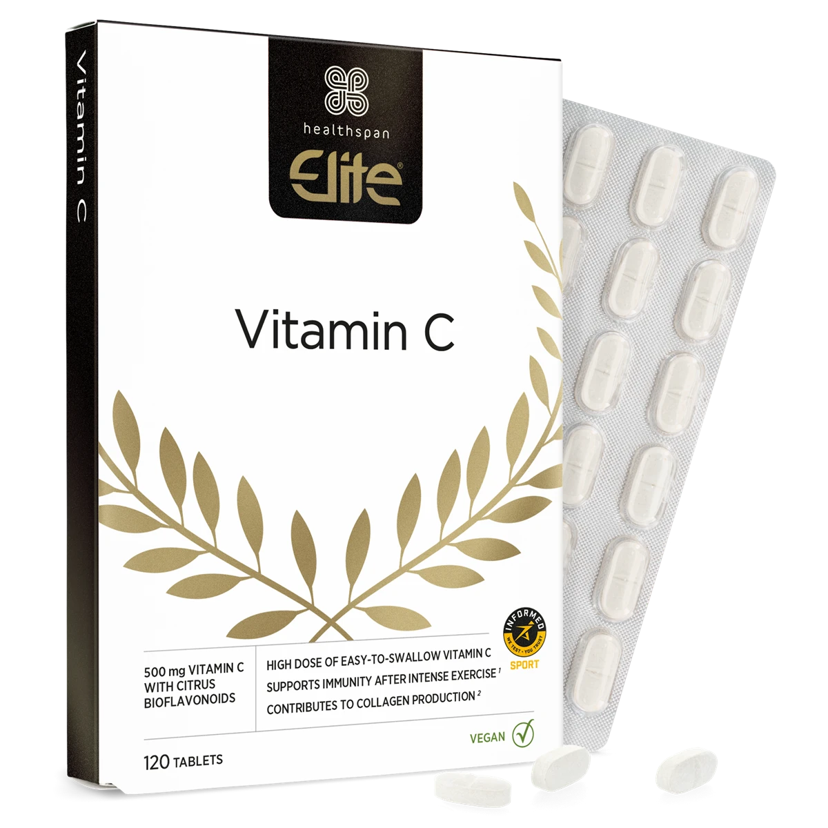 Vitamina C - Vitamina C 500mg 120 tablete, Healthspan Elite
