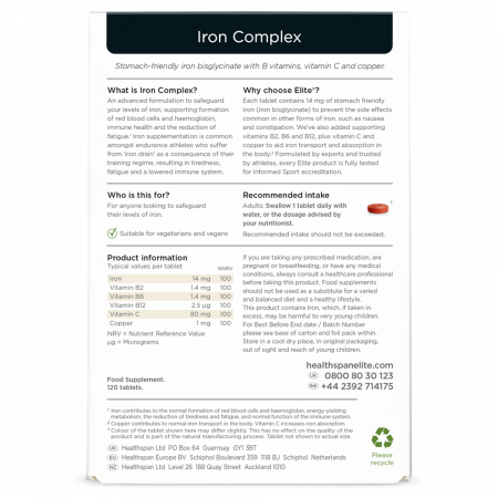 Iron Complex, Healthspan Elite, 120 tabs [1]