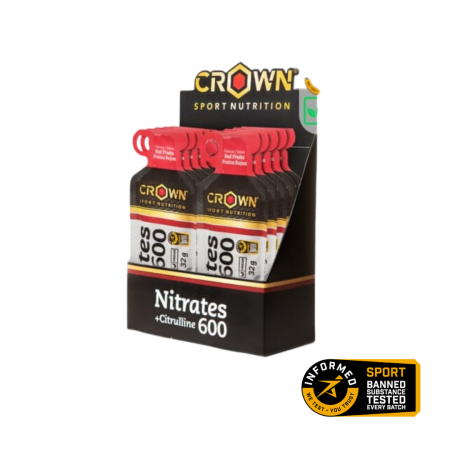 Fara cofeina - Nitrates 600 + Citrulline Red Fruits, Crown Sport Nutrition, gel x 75 g