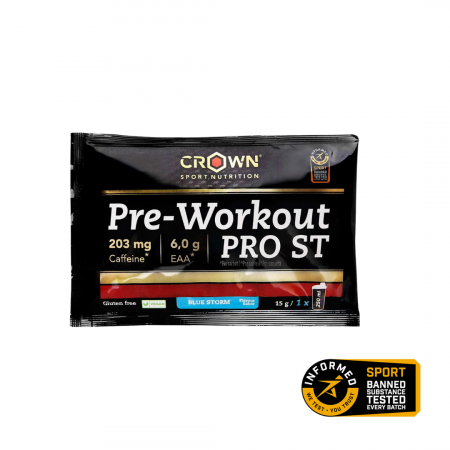 Fara cofeina - Preworkout PRO ST Citric Single Dose, Crown Sport Nutrition, 15 g