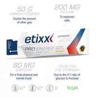 Pro line energy double carb Mango & Cofeina, Etixx, 12 x 60 ml [2]