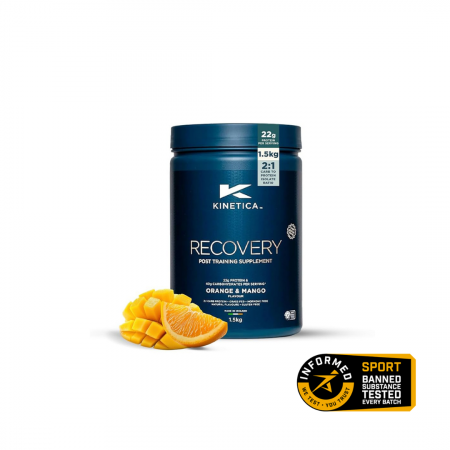 Recovery Shake (proteine + carbohidrati) - Recovery Orange & Mango, Kinetica, 1,5 kg