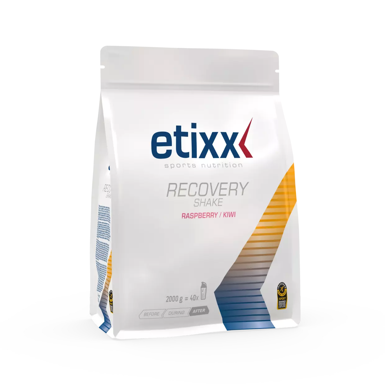 Recovery Shake Zmeura & Kiwi, Etixx, 2000 g [1]