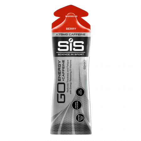 SiS GO + Caffeine Gel – Fructe Roșii, Science in Sport, 30 x 60 ml [1]