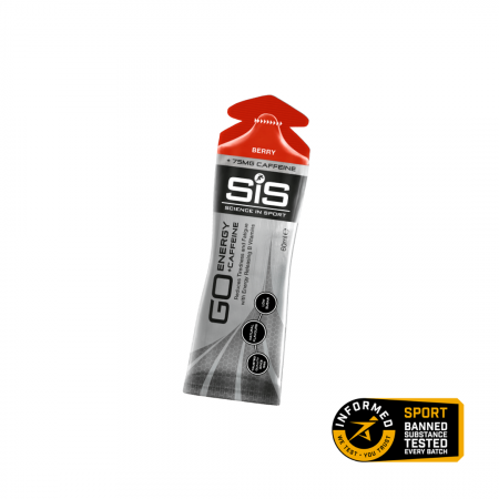 Energy (carbohidrati) - SiS GO + Caffeine Gel – Fructe Roșii, Science in Sport, 30 x 60 ml
