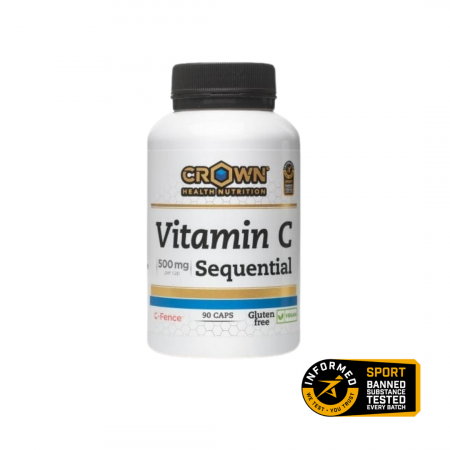 Vitamina C - Vitamin C Sequential C-Fence®, Crown Sport Nutrition, 90 capsule