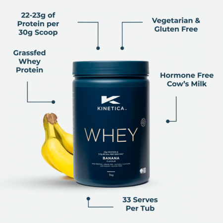 Whey Protein Banana, Kinetica, 1 kg [1]