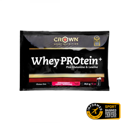 Whey Concentrate - Whey PROtein + Strawberry Single Dose, Crown Sport Nutrition, 28 g