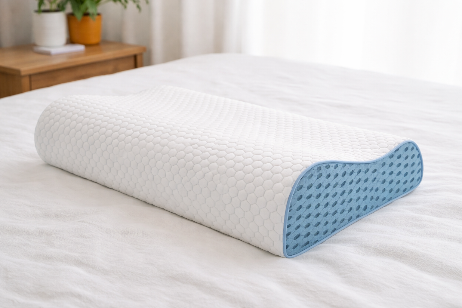Profil cu două înălțimi și memory foam al pernei cervicale S15