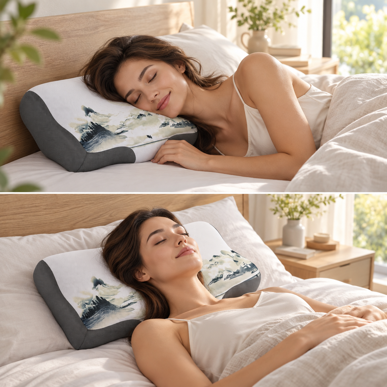 Forma moale și adaptivă a pernei ergonomice BMP1510