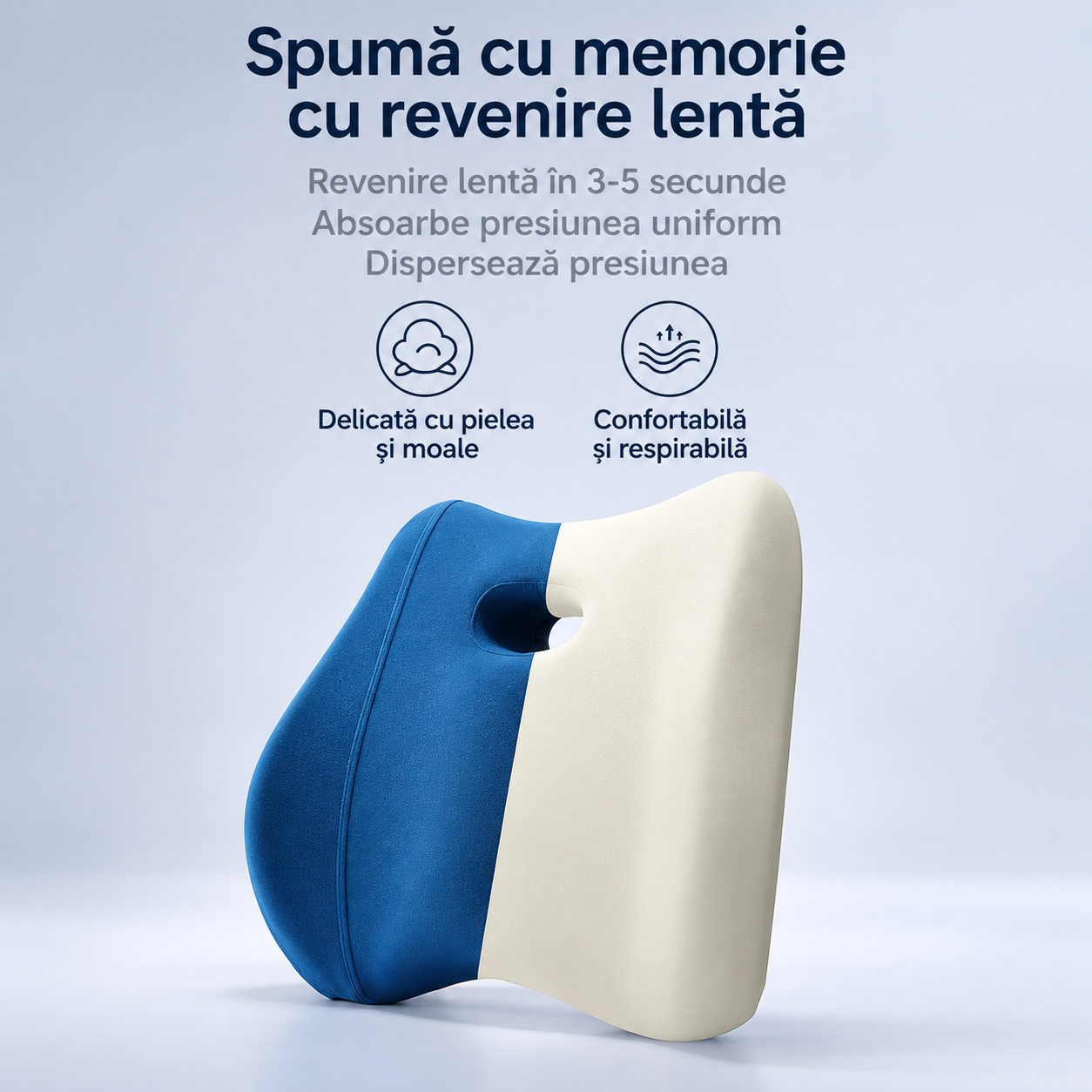 Set ergonomic HG ProLine pentru confort lombar și cervical în timpul condusului